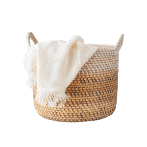 Rattan clothes basket